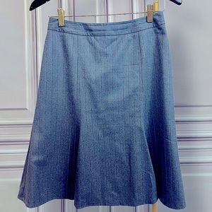 Brooks Brothers - “346” Dark Grey Thin Striped Fit & Flare Skirt